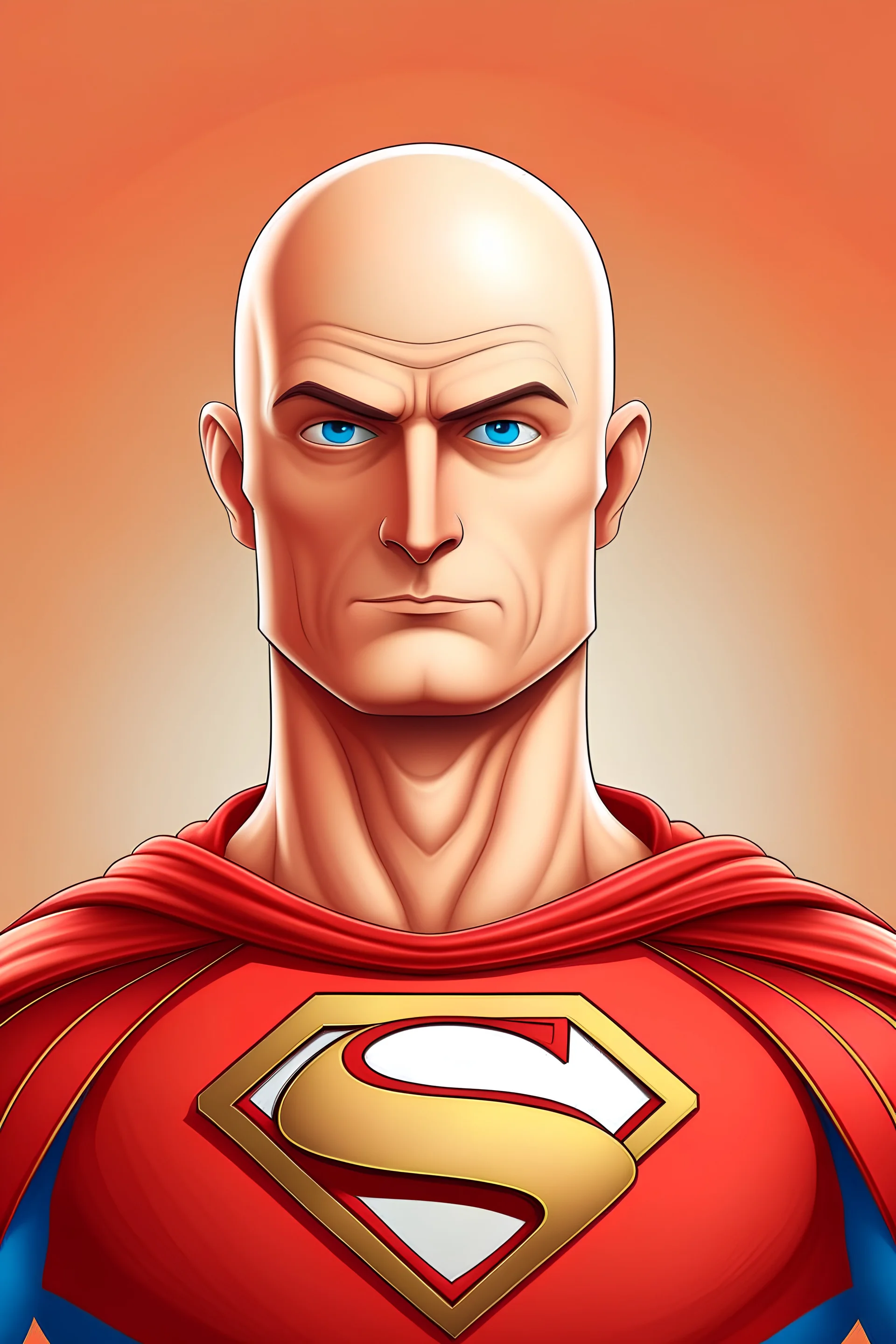 create a bald superhero