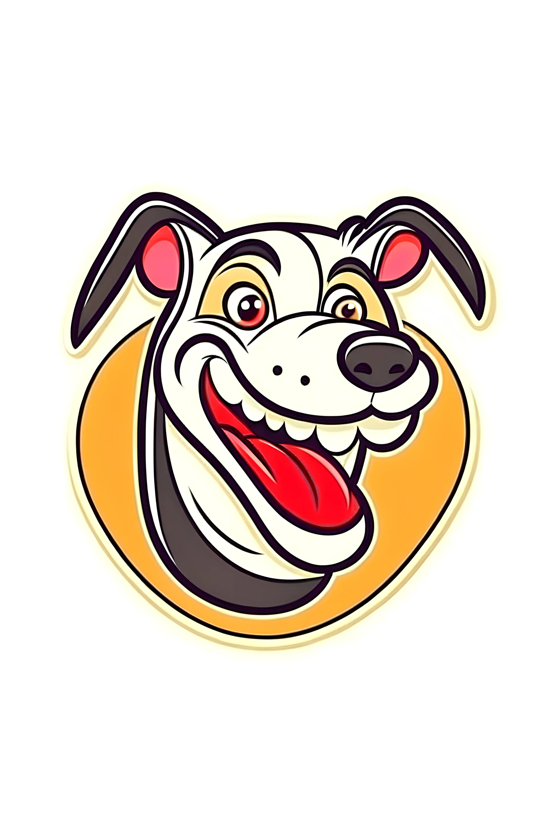 Dog tooth cartoon logo