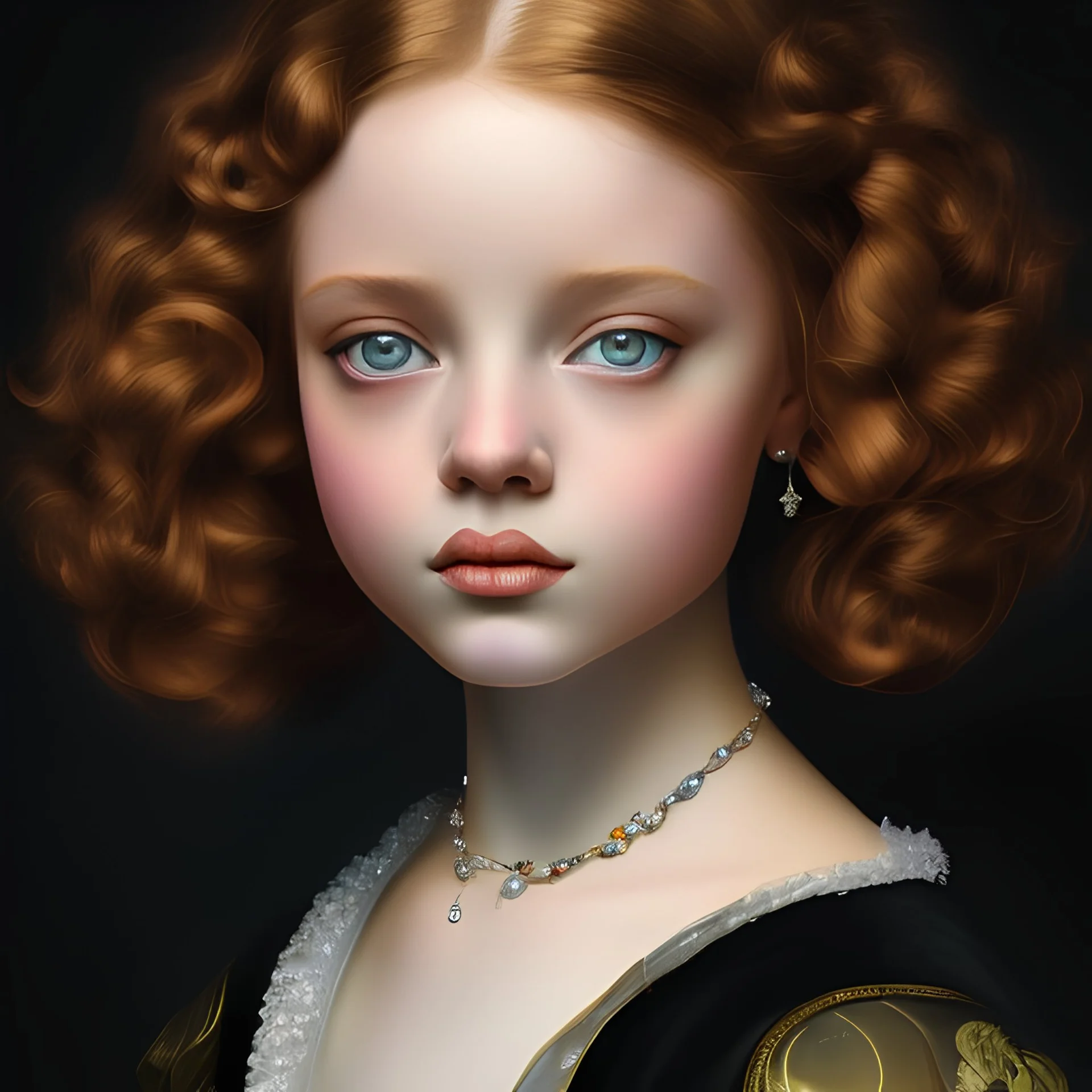 Caricature of the girl, in the style of Viktor Miller-Gauza