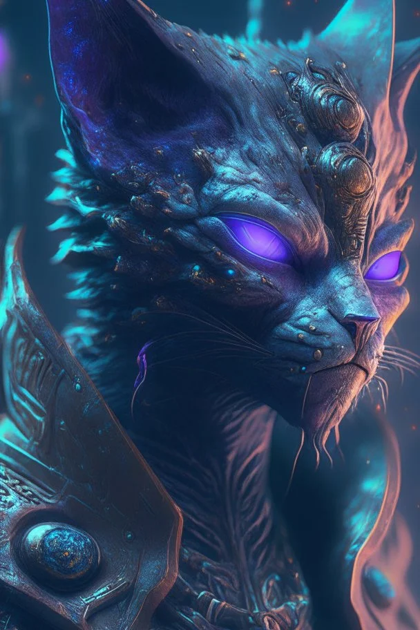 Cat man alien,FHD, detailed matte painting, deep color, fantastical, intricate detail, splash screen, complementary colors, fantasy concept art, 32k resolution trending on Artstation Unreal Engine 5