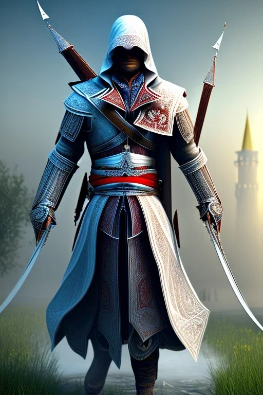 mosque background, masked knight, 8k resolution, assassins creed