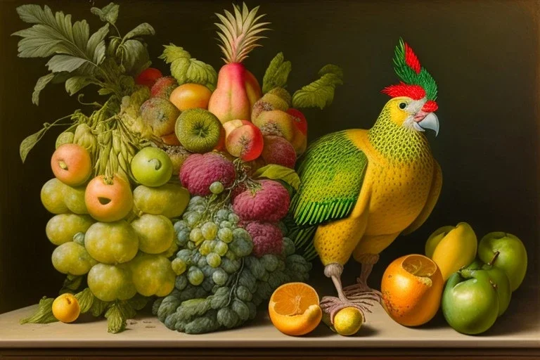 Zwei Katzen (auf der Terrasse) Auguste Renoirthe head of a Cacatua ducorpsii, fruits, vegetables, still life, style Arcimboldo