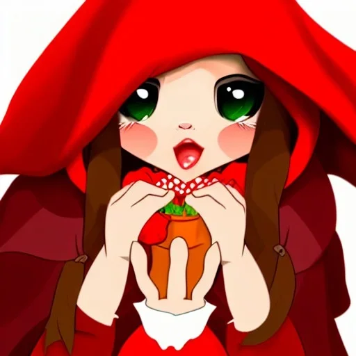 flirty red riding hood eyeing me hungrily