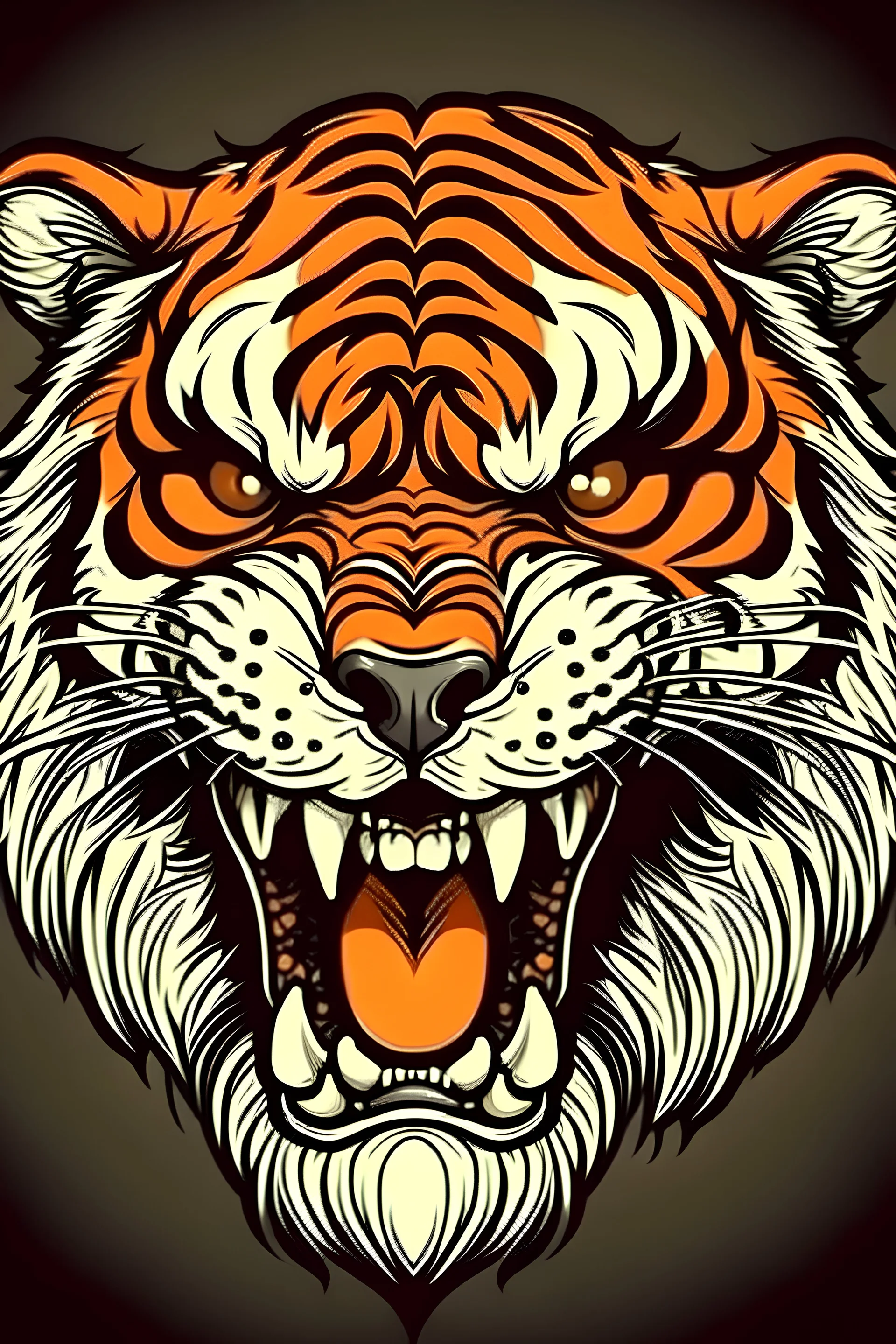 Gambar harimau marah