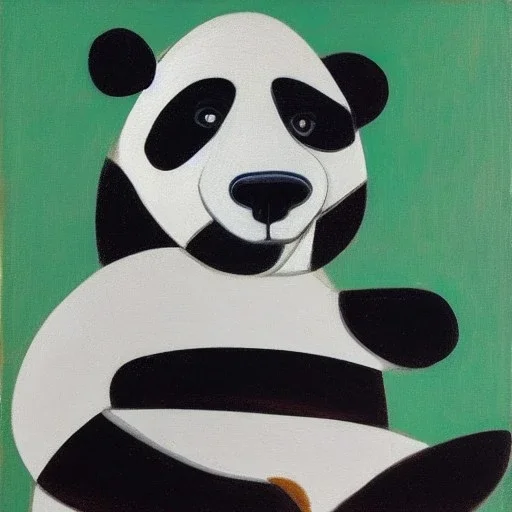 Portrait of panda cubist