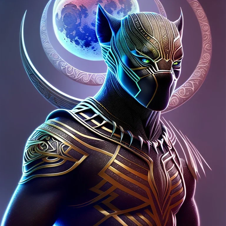 sango fantasy, fantasy magic, intricate, sharp focus, illustration, highly detailed, digital painting, concept art, matte, artgerm and paul lewin and kehinde wiley, masterpiece Asian black panther Papu New Guina pyramid black silver space lady space blood moon galaxy