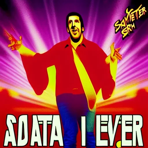 Saturday Night Fever Dream thrash metal cover staring Adam Sandler