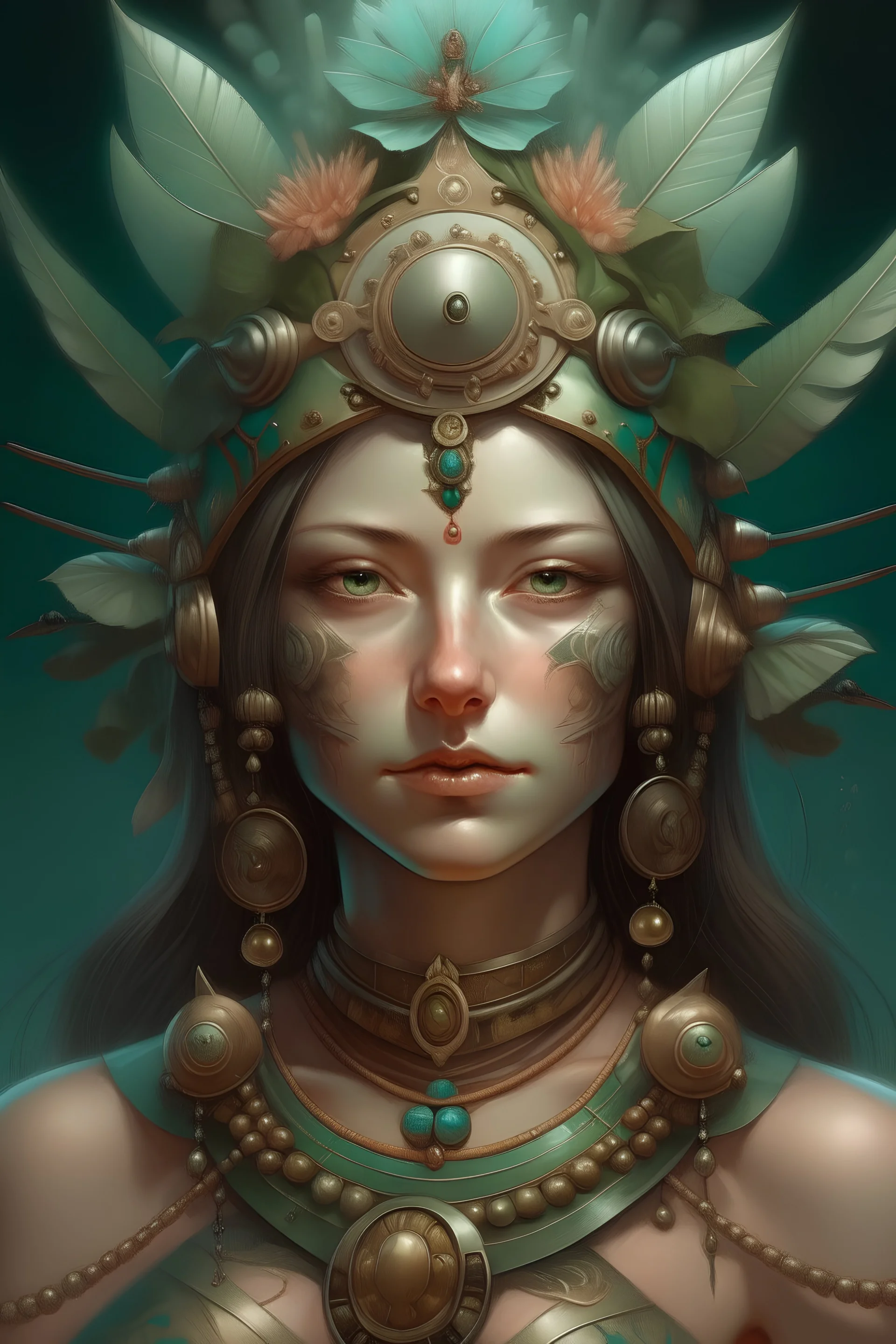 portrait of Bobotl Goddess of Luck