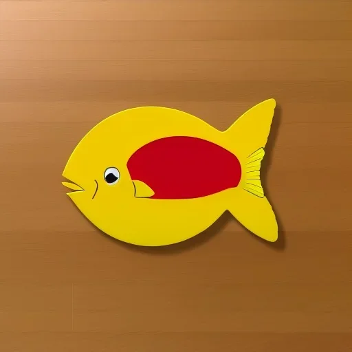 3d icon, cute tilapia fish over kitchen cutting board, shiny object, graphic design, unreal engine