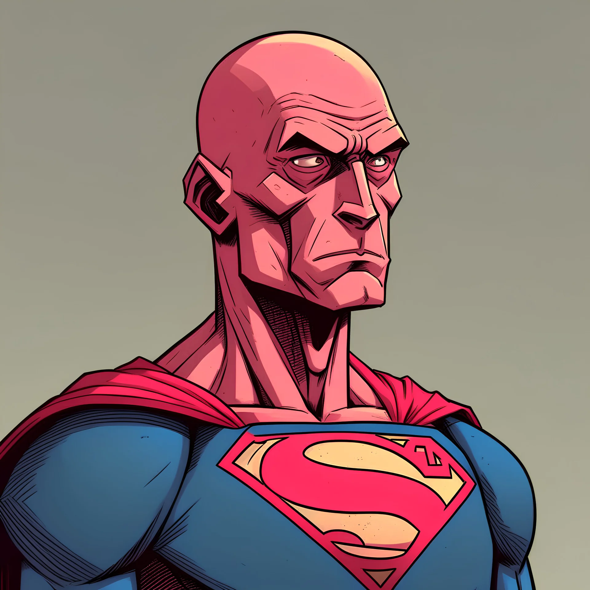 Superman with no hair