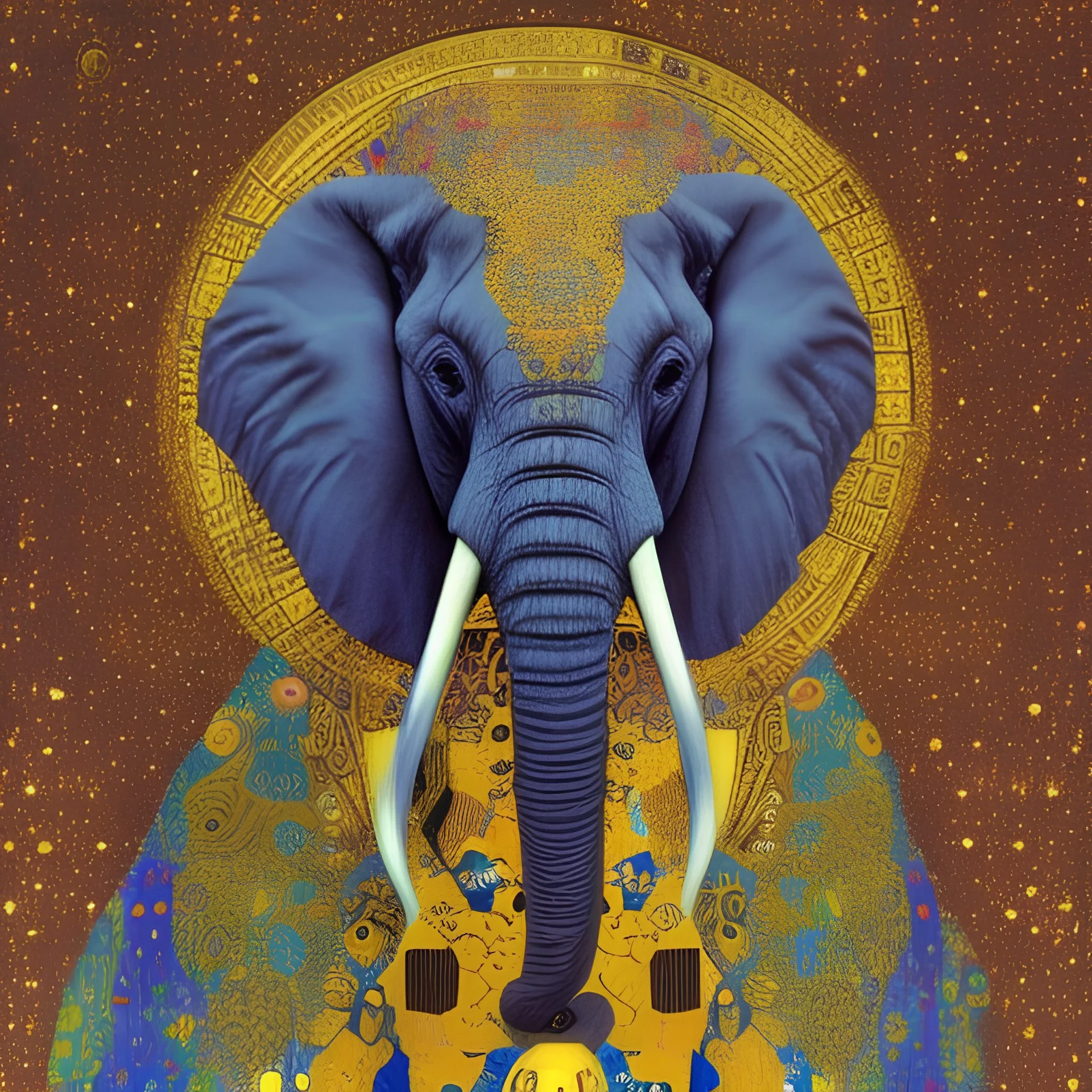 Elephant acid trip Gustav klimt