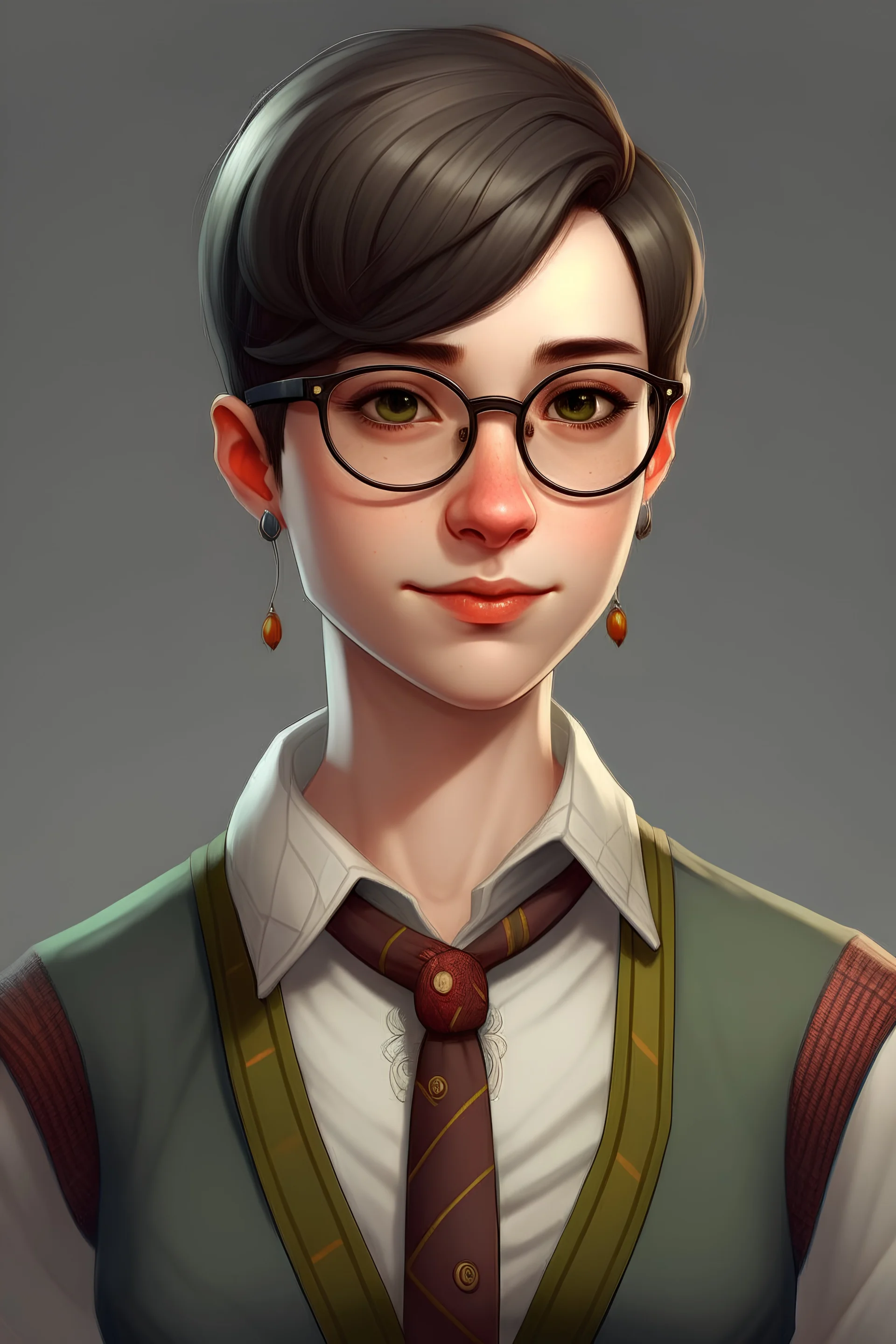 Profesor de matematicas con lentes y cabello corto con ropa elegante