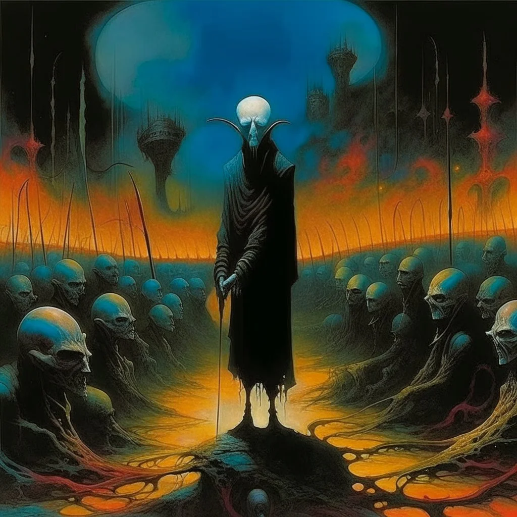 Manifestation of the Alone Phobia, nightbreed cabal, abstract nightmare art, by Graham Sutherland and Duy Huynh and Beksinski, mind-bending color ink illustration; album cover art, dynamic composition, sinister oddball masterpiece, dynamic composition, complex contrast