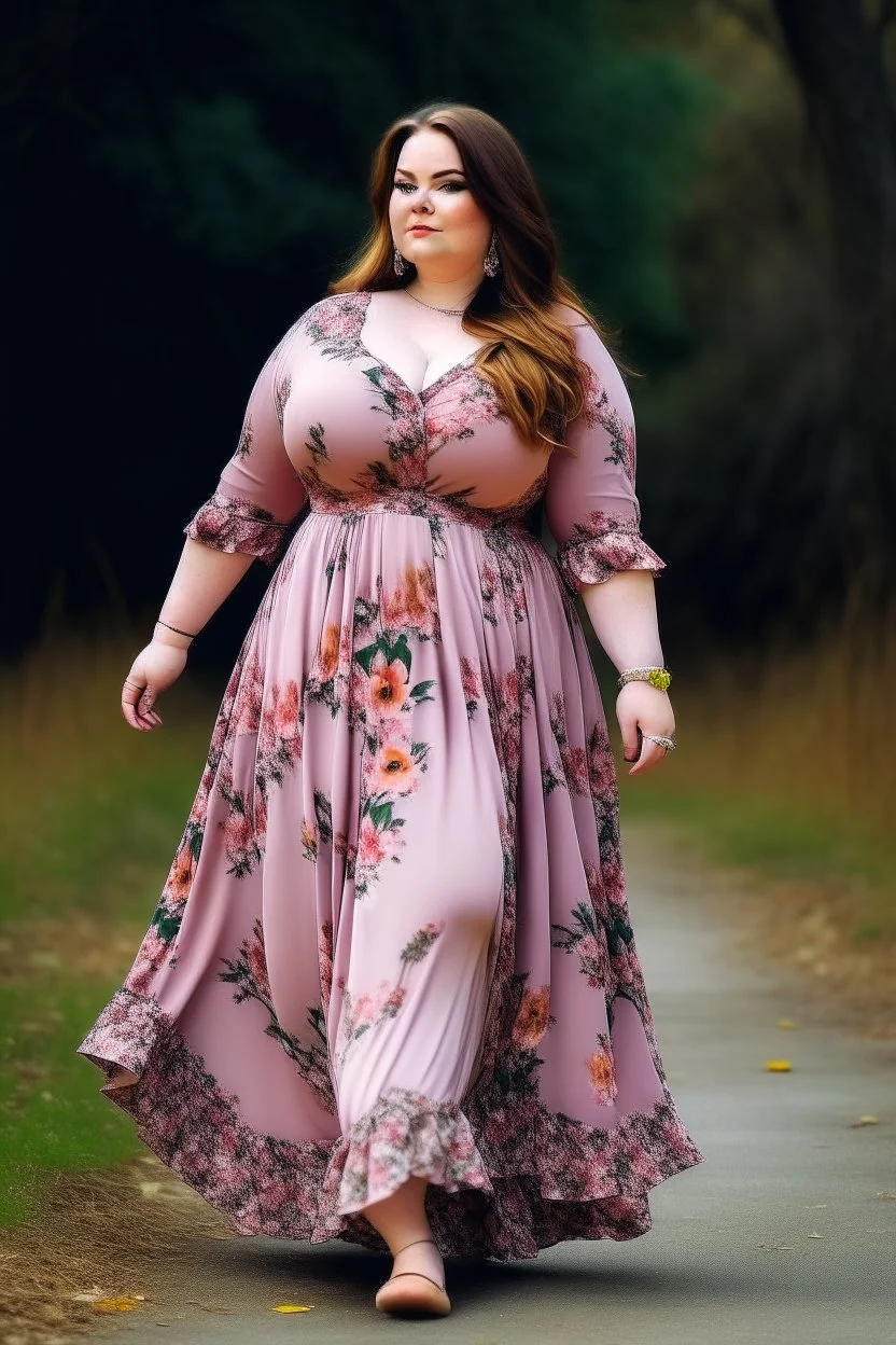 fat girl in dress