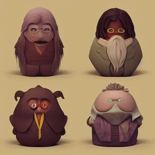 clean art of harry potter avatars, soft lighting, soft pastel gradients, high definition, 3d icon clay render, blender 3d by Alexander Jansson