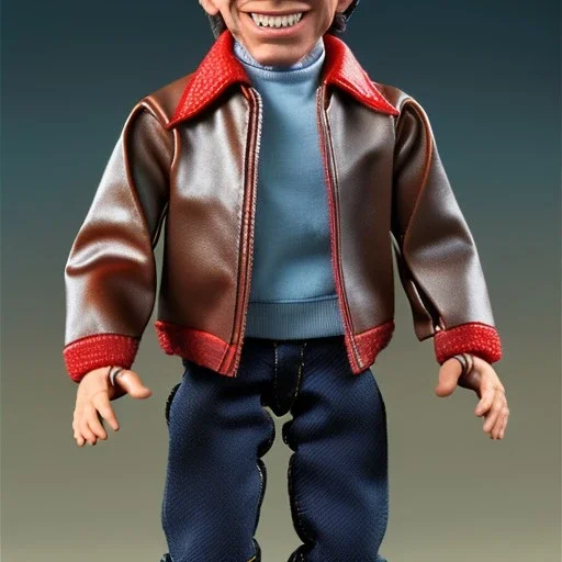 wide view Fonzie toy Action figure doll 1977 realistic (thumbs-up)