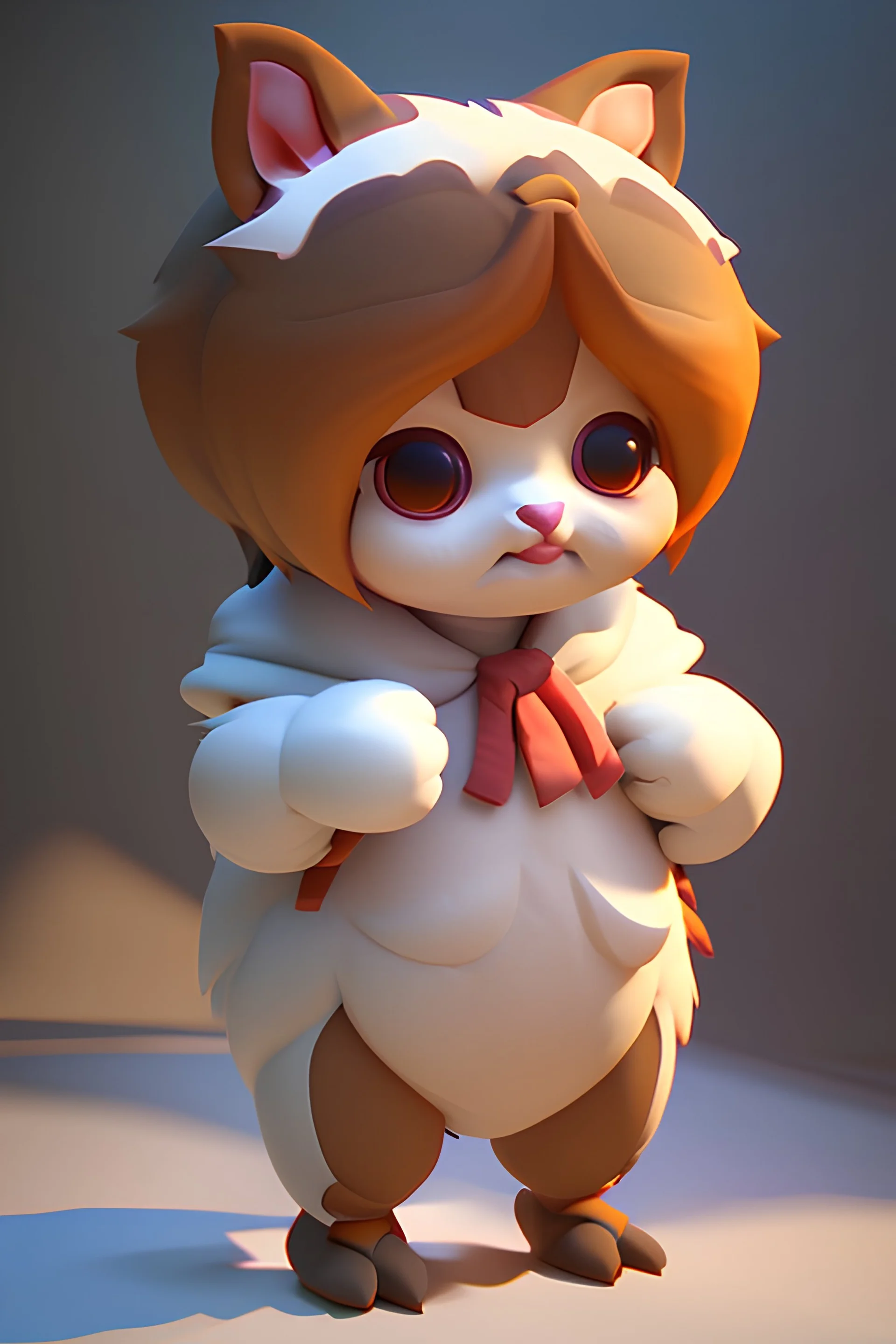 cute game character, cinematic lighting, Blender, octane render, high quality