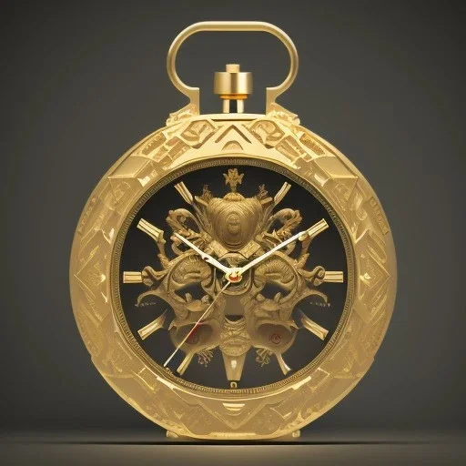 gold carved clock, russia, 8k, beautiful