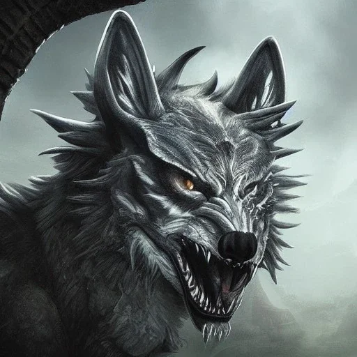 fantasy art, realism, 8k, Demon, wolves