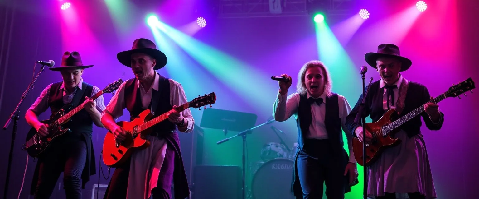 amish punk vampires on stage