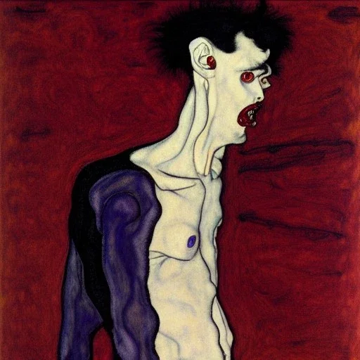 Vampire full figure by egon Schiele