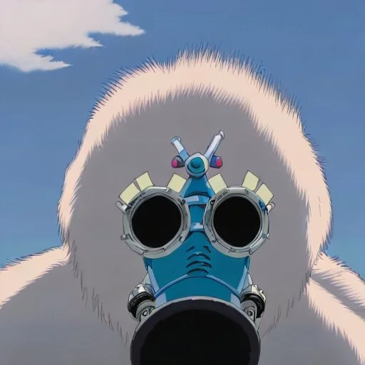 A Yeti with a gas mask