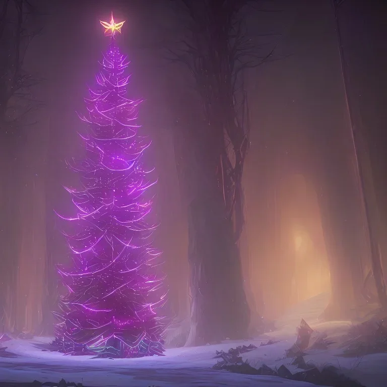 A magical warlock Christmas tree