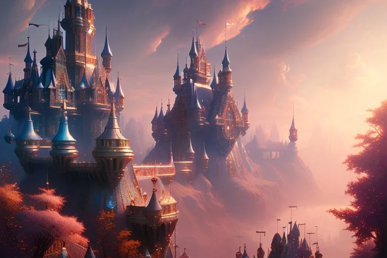 dreamcastle, 8k resolution concept Greg Rutkowski, Artgerm, WLOP, Alphonse Mucha dynamic lighting hyperdetailed triadic colors Unreal Engine 5 volumetric lighting,