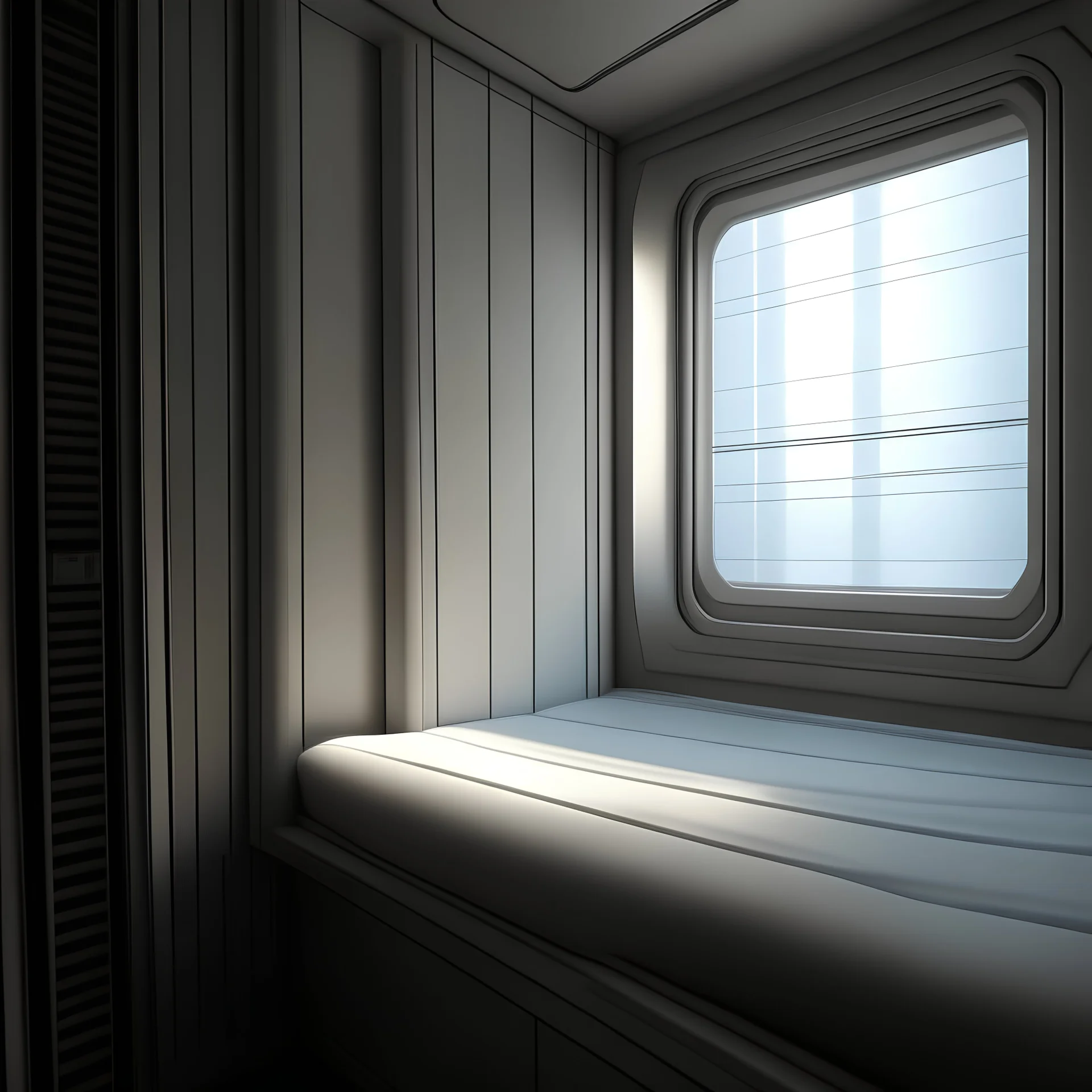 Spaceship, bed, liminal