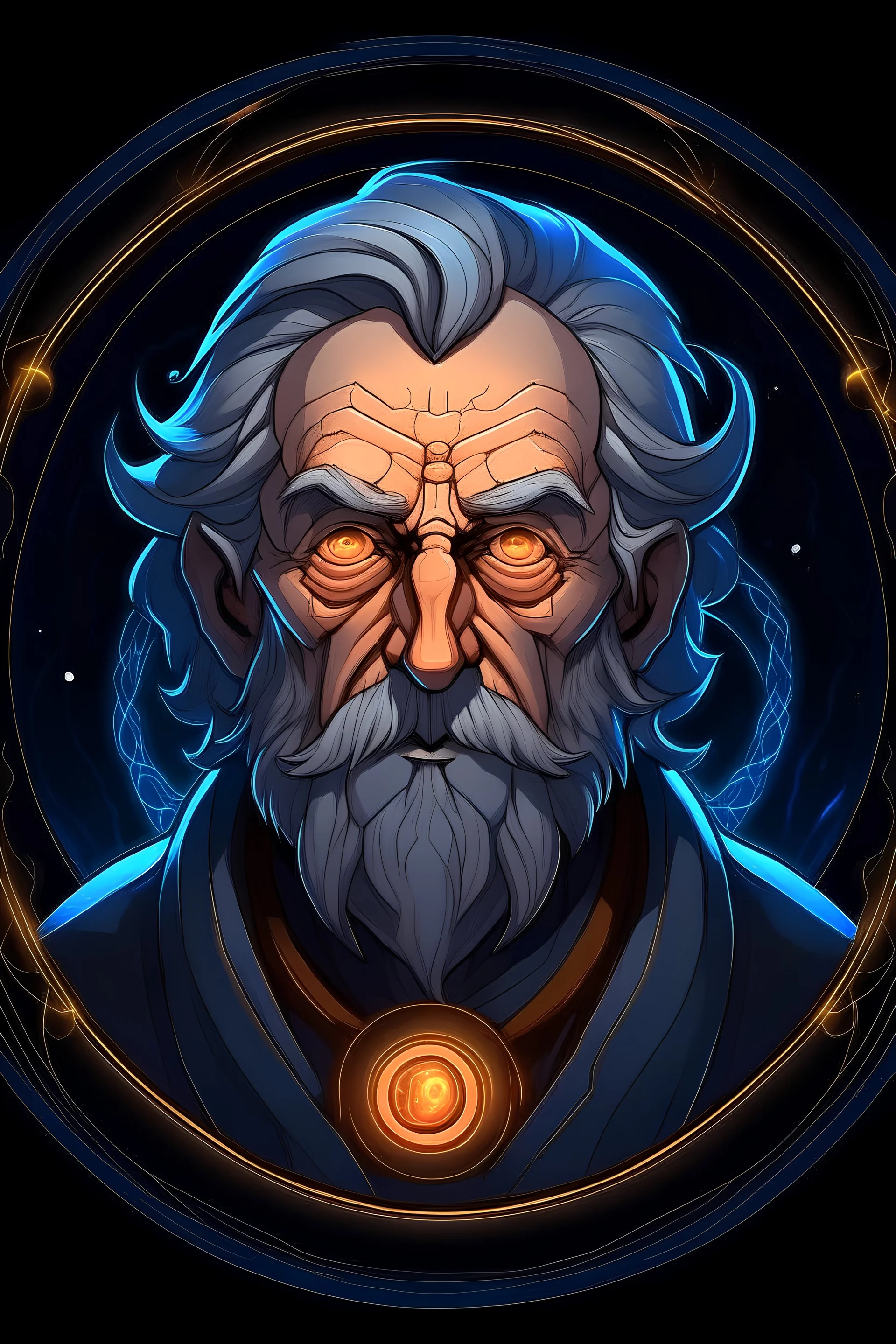 portrait of god of BlackHole animated