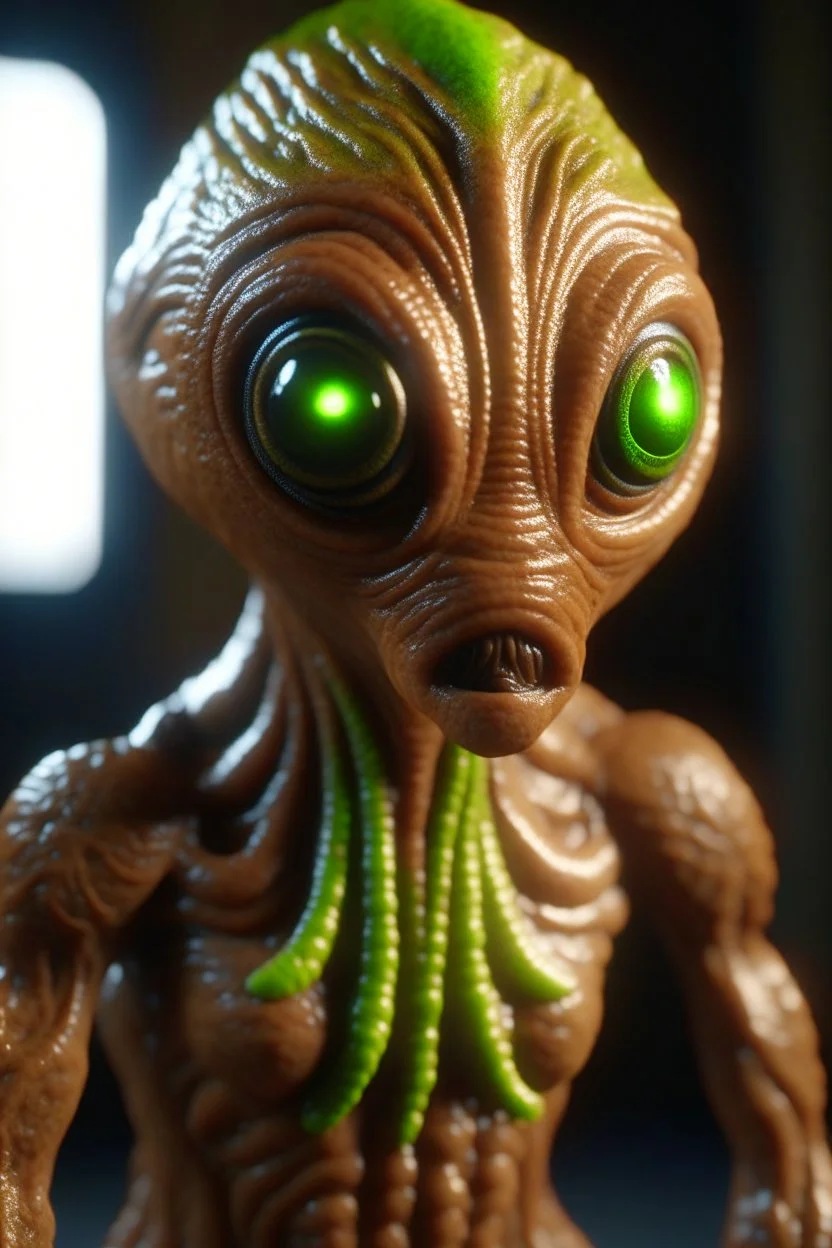 Cinnamon alien ,3d 4k octane render, smooth, sharp focus, highly detailed, unreal engine 5,