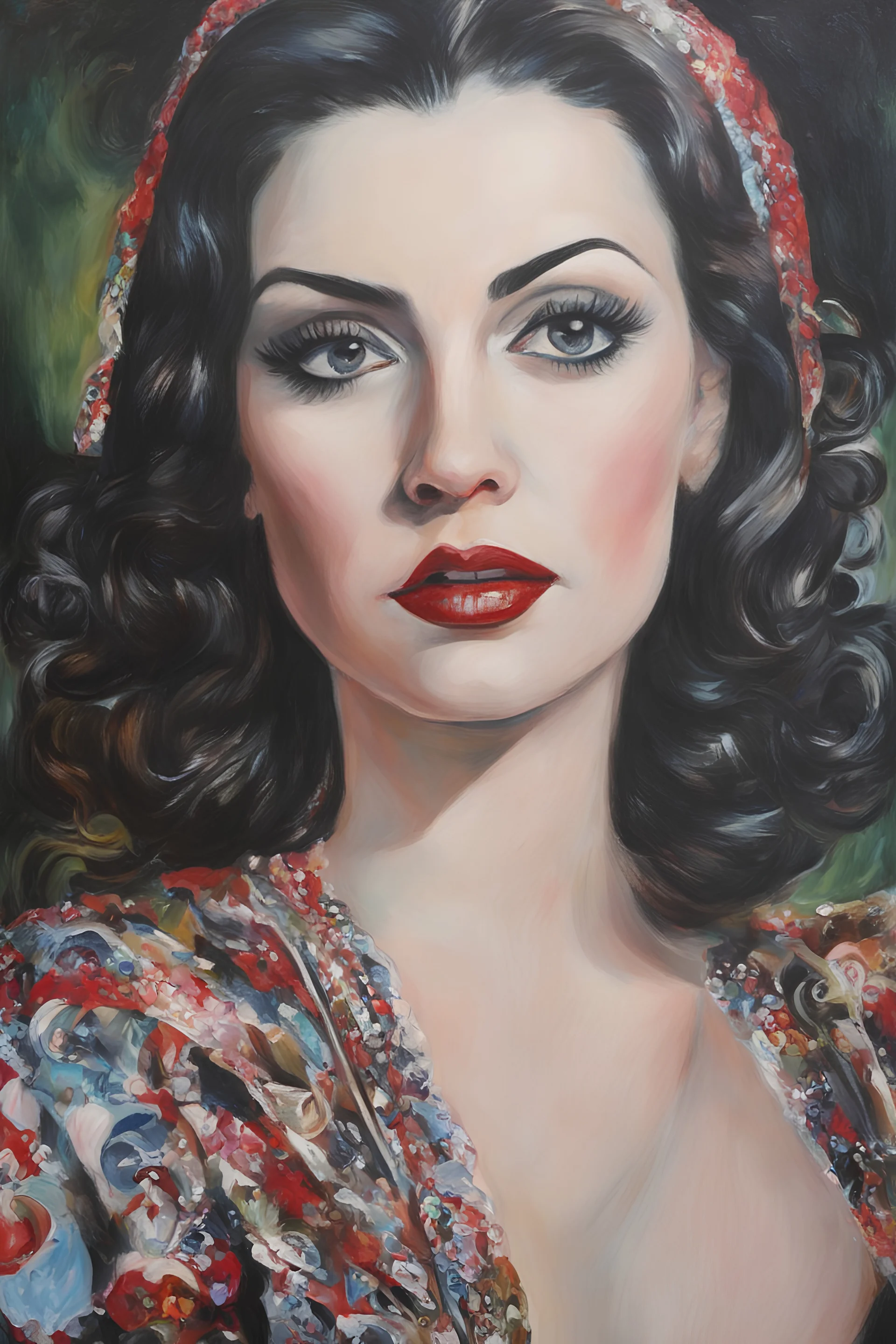 full color - Annabella Lugosi - oil painting by Isogul Allebanna