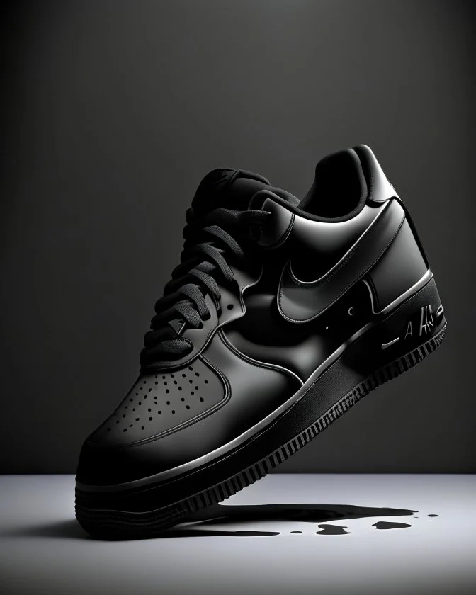 air force ones shoe black whole theme