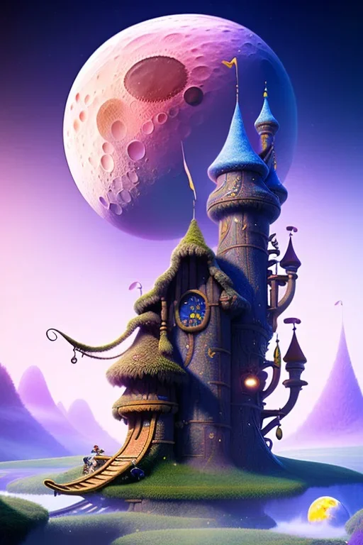 seven dwarfs hunting rapunzel on the moon