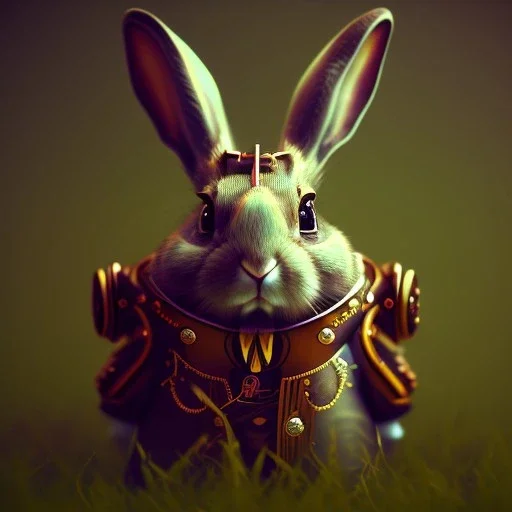 steampunk rabbit,steampunk style,shallow depth of field, macro lens, unreal engine 5, ultra detailed, by japbun2-40