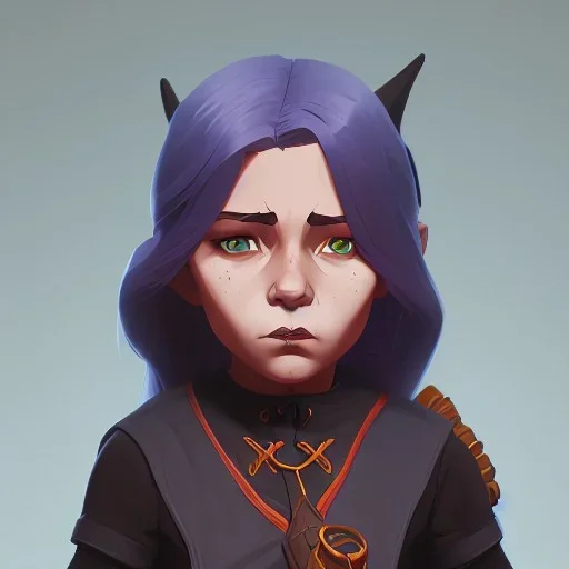 Portrait of an adorable witch kid by Nick Harris