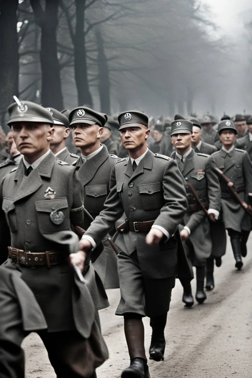 Nazi army marching