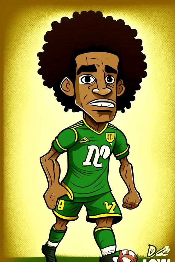 Douglas Louise Brazilian football player cartoon 2d