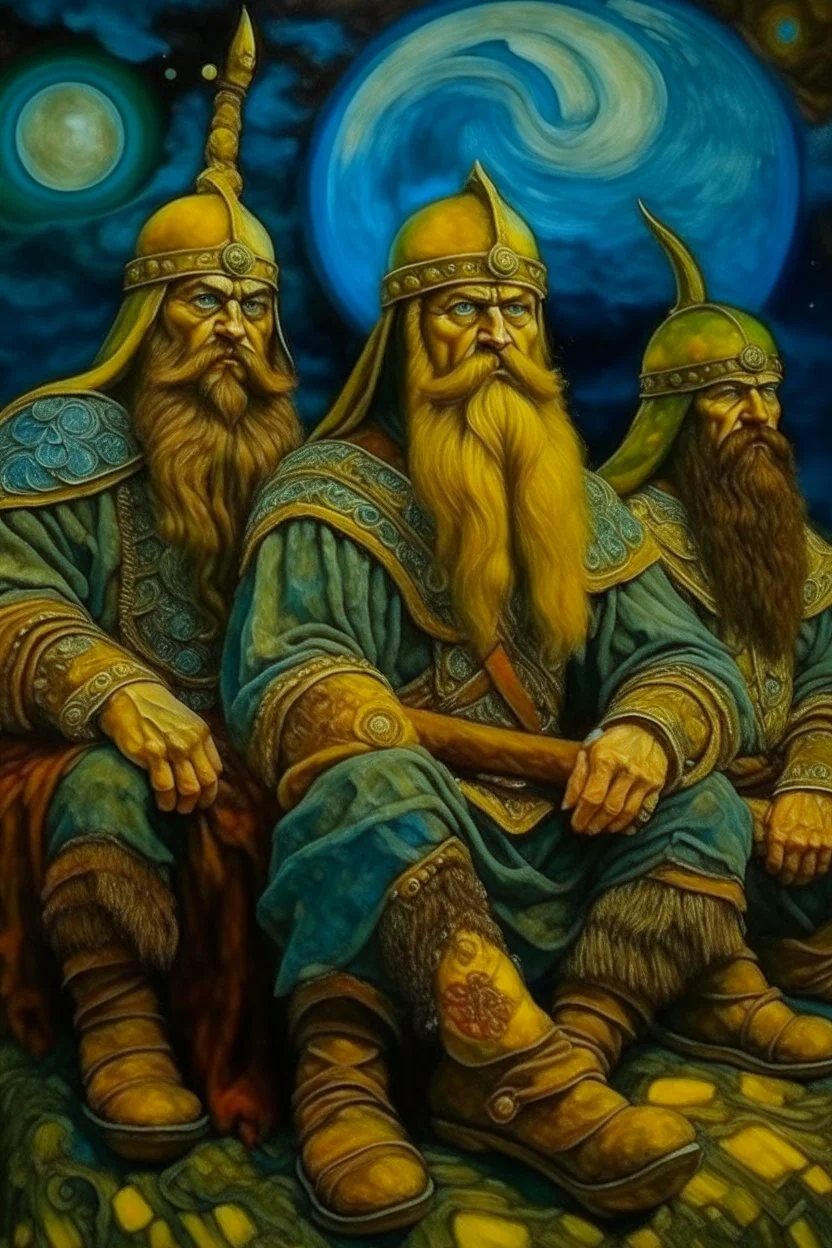 As Viking warriors by Van Gogh