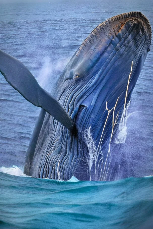 Dead whale being startled with a finger up the back hole.