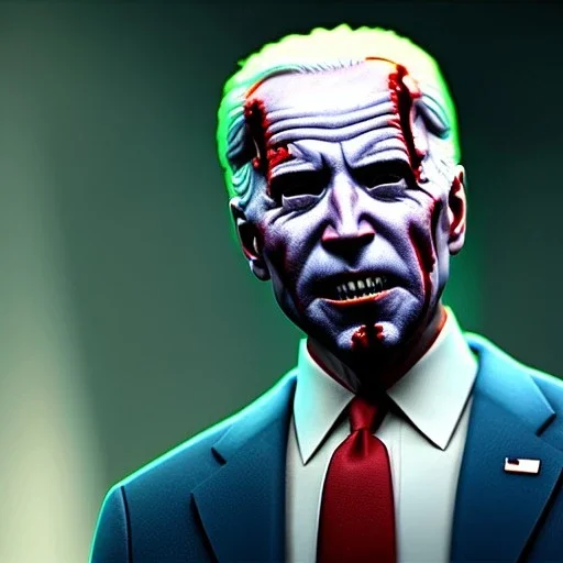 Ultra realistic image, joe biden zombie, zombie performance, skull, grey glow eyes. green blood, torn arm, night, walking twisted, waist up view, thriller style, dark ambient, highly detailed, White House background, concept art, unreal engine 5, god rays, ray tracing, RTX, lumen lighting, ultra detail, volumetric lighting, 3d, finely drawn, high definition, high resolution.