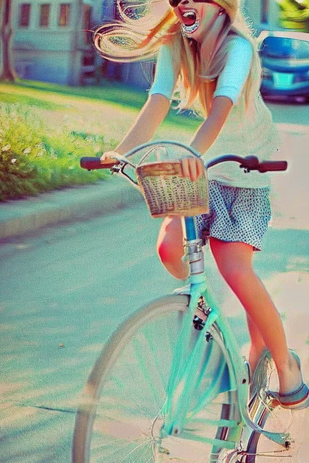 She looks so cute riding her bike