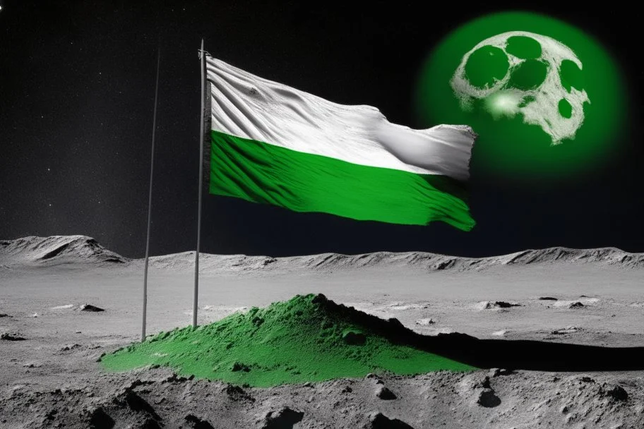 "green Chilean flag" on the moon