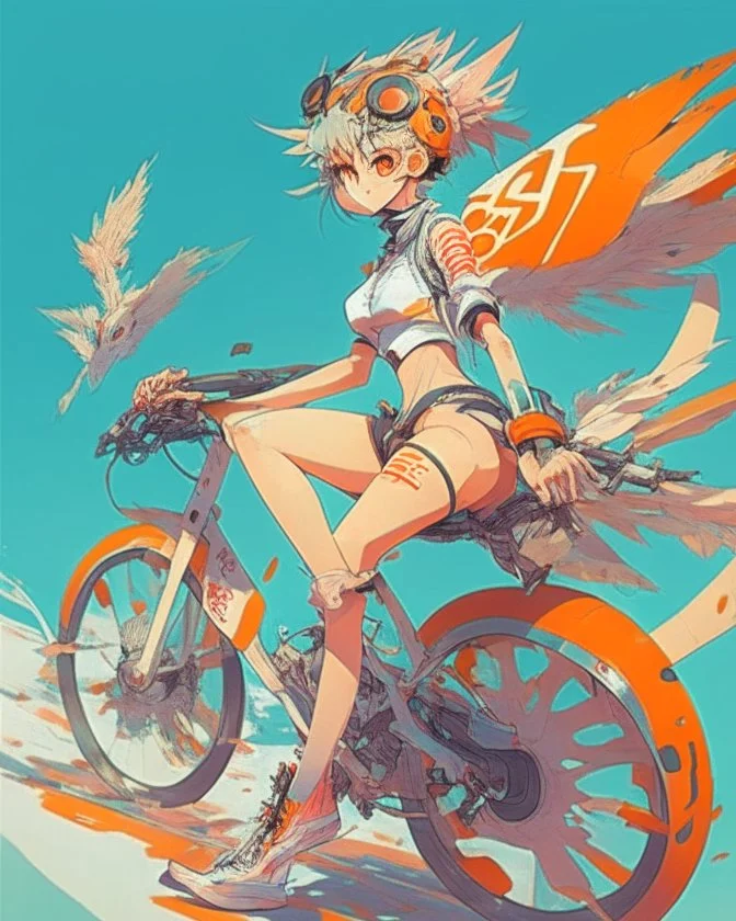 Anime design on a bike