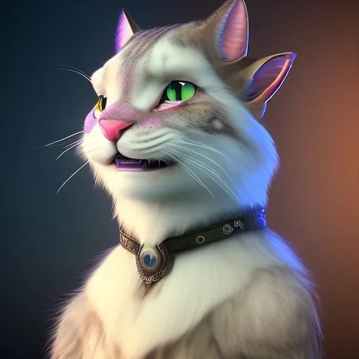 This avatar could have features such as fur, whiskers, and a tail, and might be able to move and express itself through various animations. You might also imagine the avatar with different colors or patterns on its fur, such as blue.