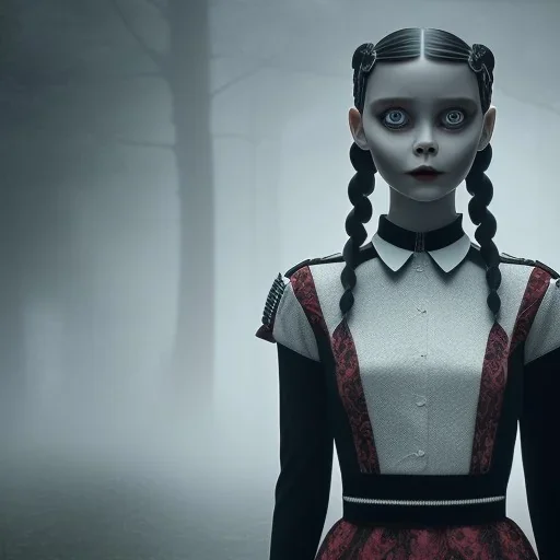 wednesday addams rolünde oynayan jenna ortega netflix dizisi 2022