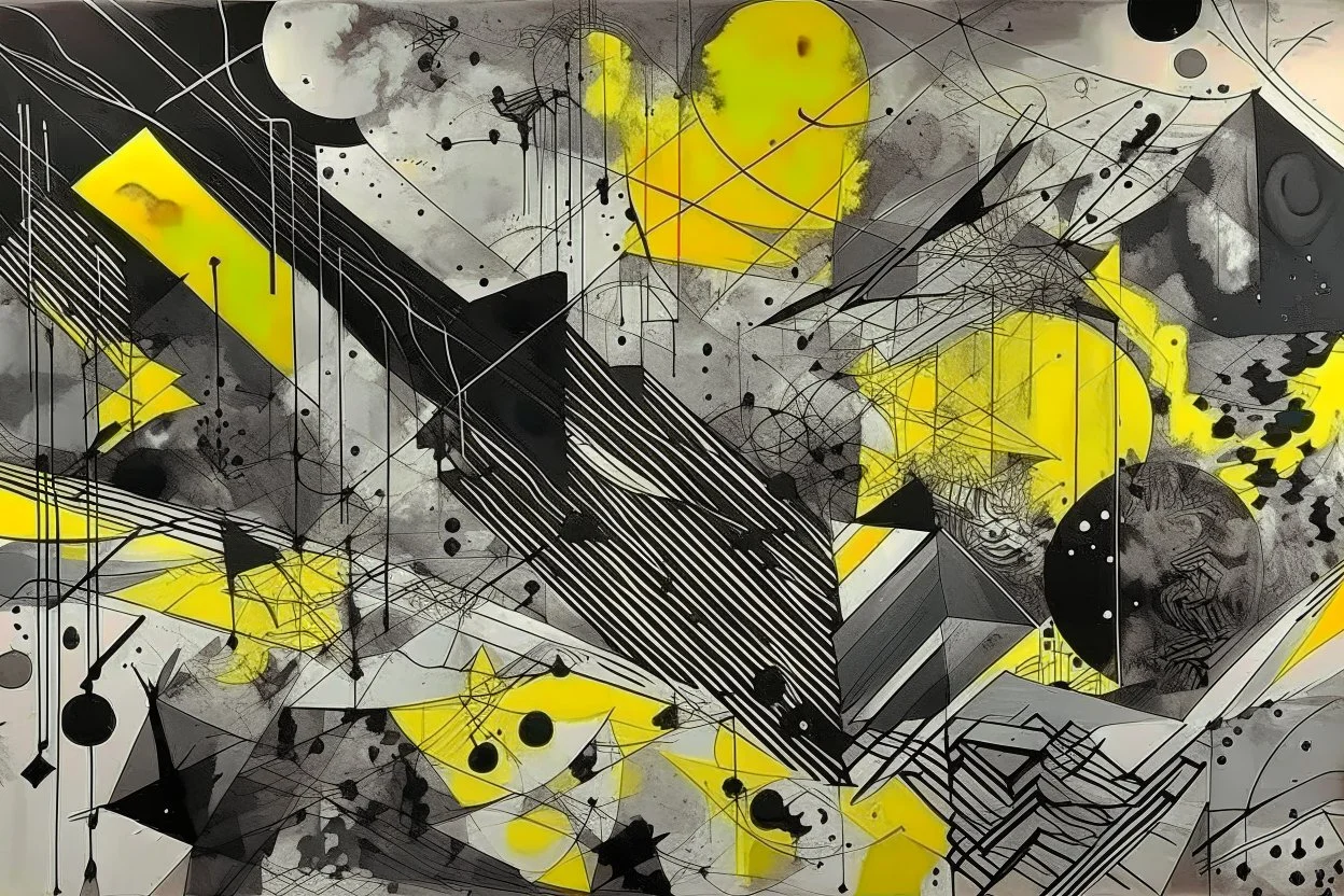 ink and paint of holo sizzle, arafed nonsense contradicting in liminal space, double negative vibe, unnerving vibe, whimisical influence, grotesque vibe, ink and tint leak, minimal, brutalist, Aztec, drab and gray and yellow