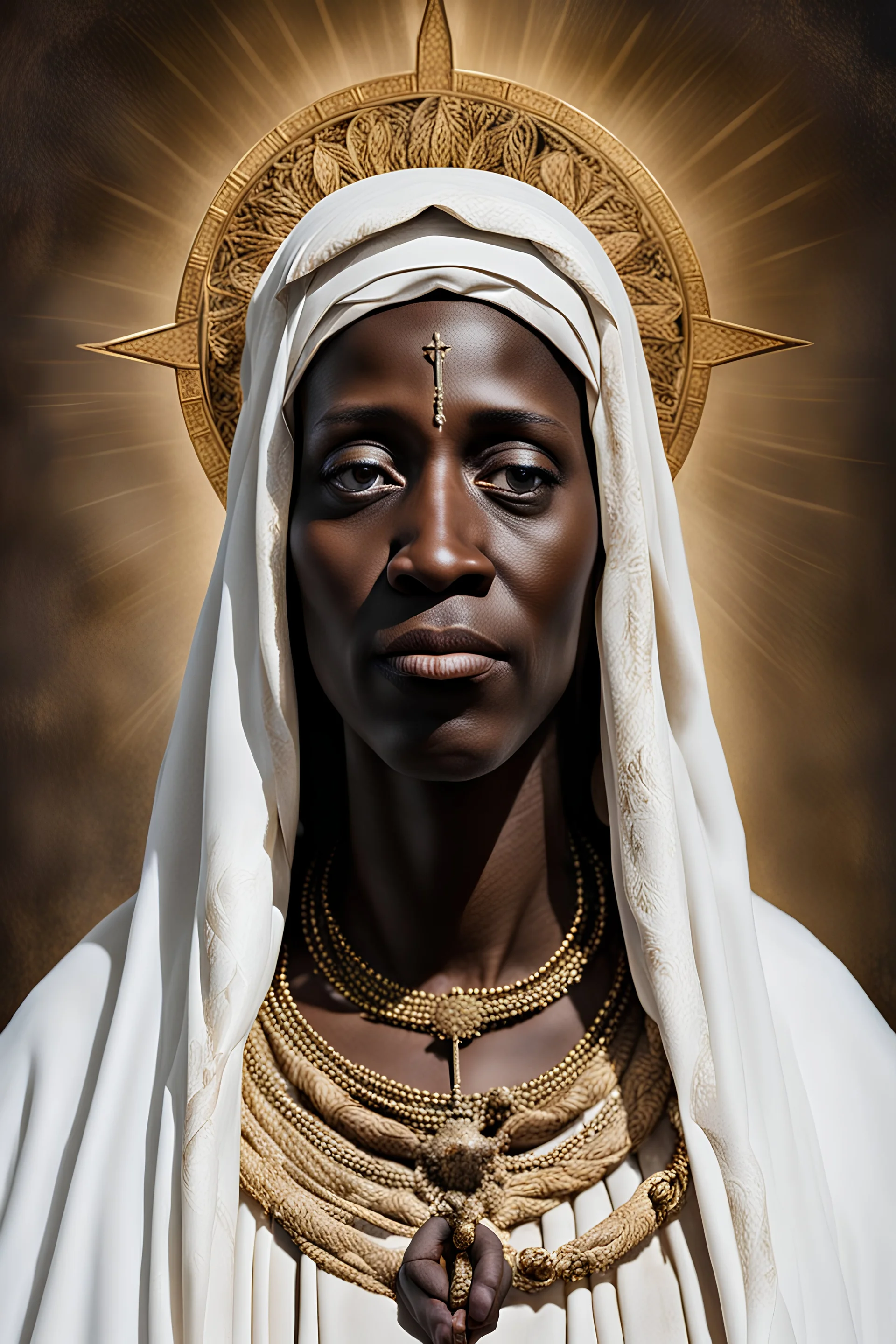 The REAL face Mary - the mother of NIGGER Jesus