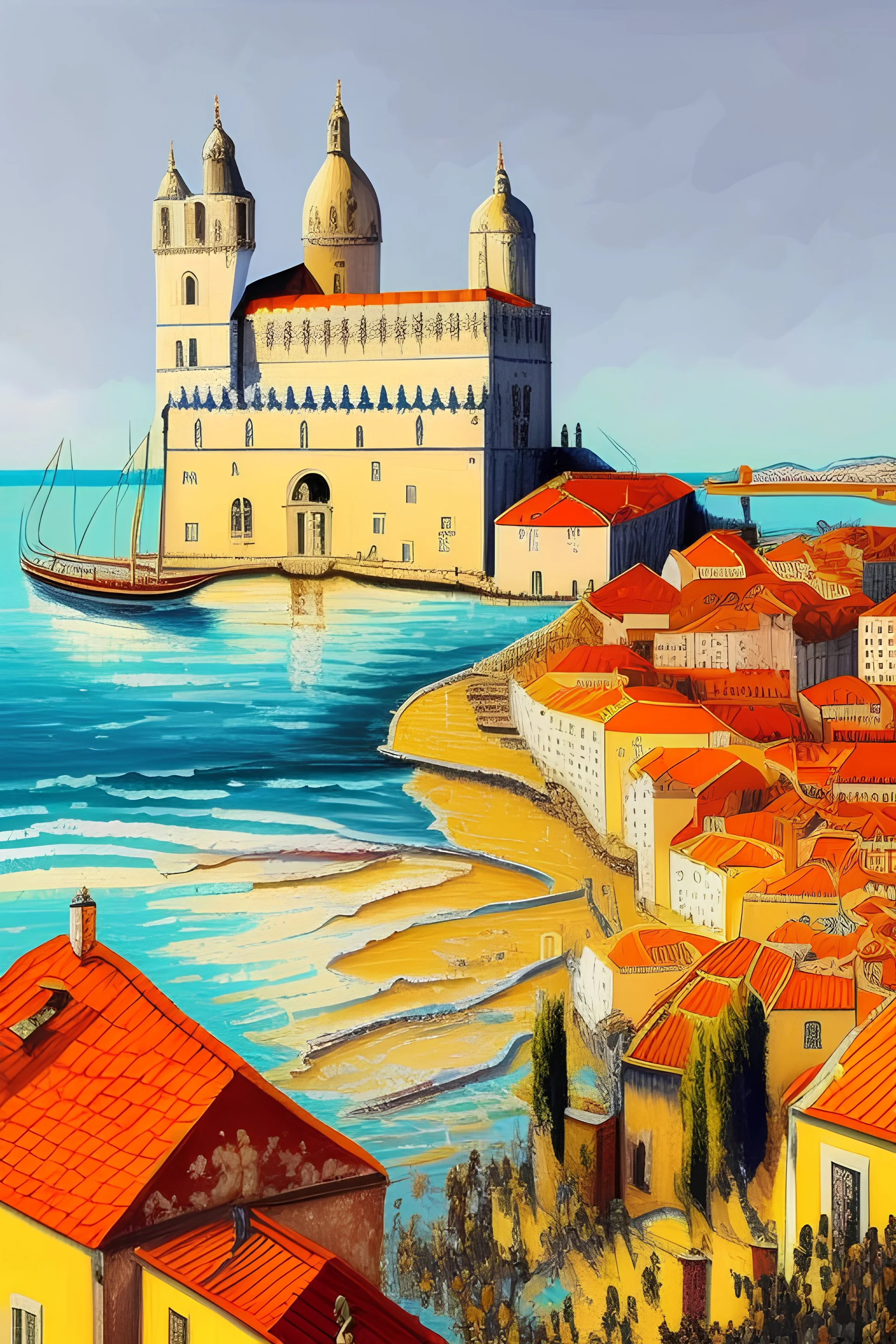 Jóhannes Sveinsson Kjarval painting of lisbon