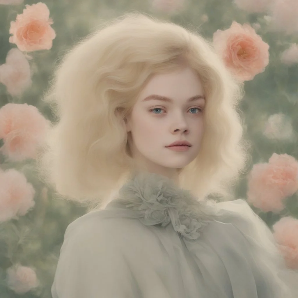 Elle fanning as a flower